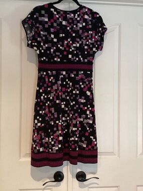 APT.9 Women Abstract Design Dress, Size Small,  Color Black, Multi Color